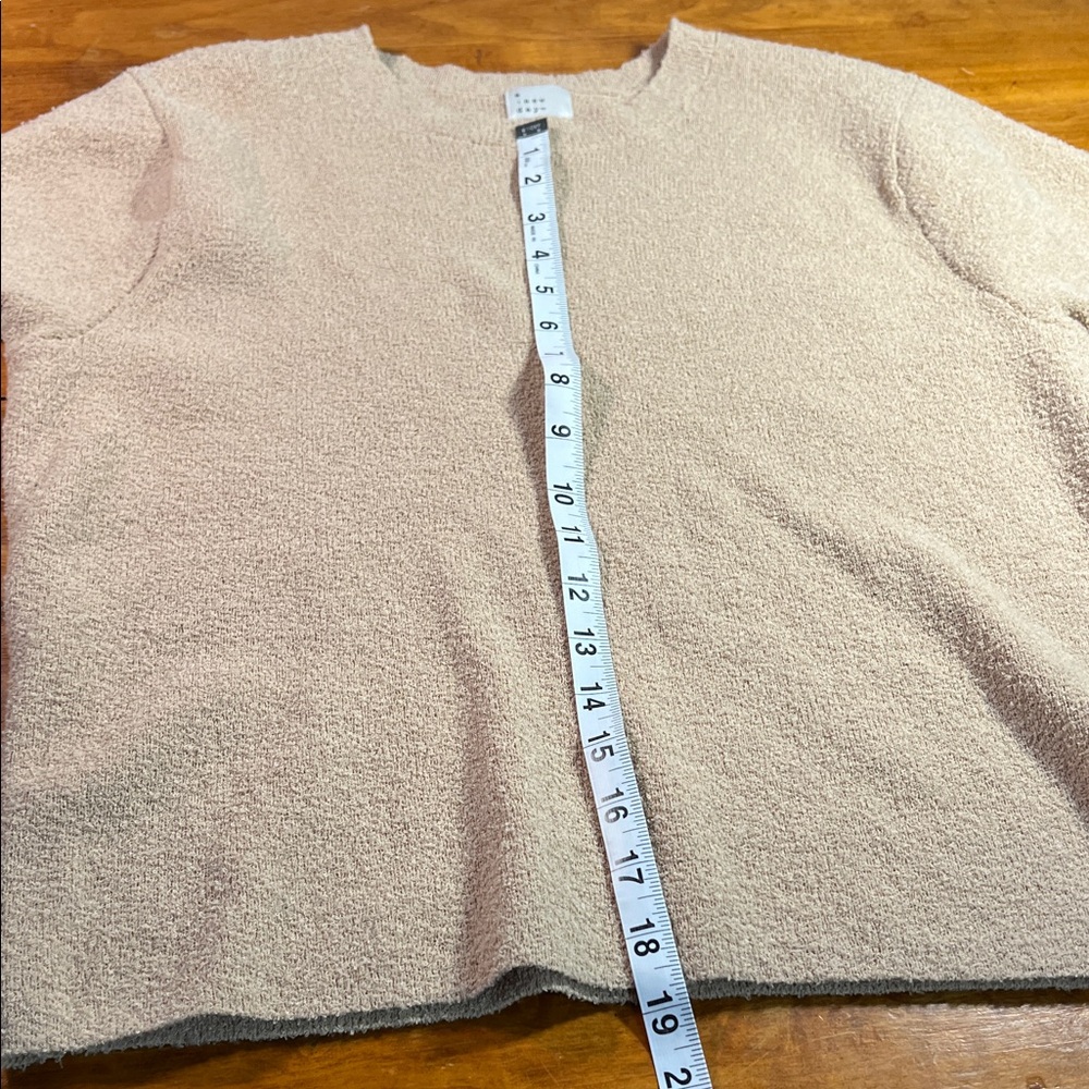 Boucle Beige/Tan Tee Sweater - Picture 4 of 8